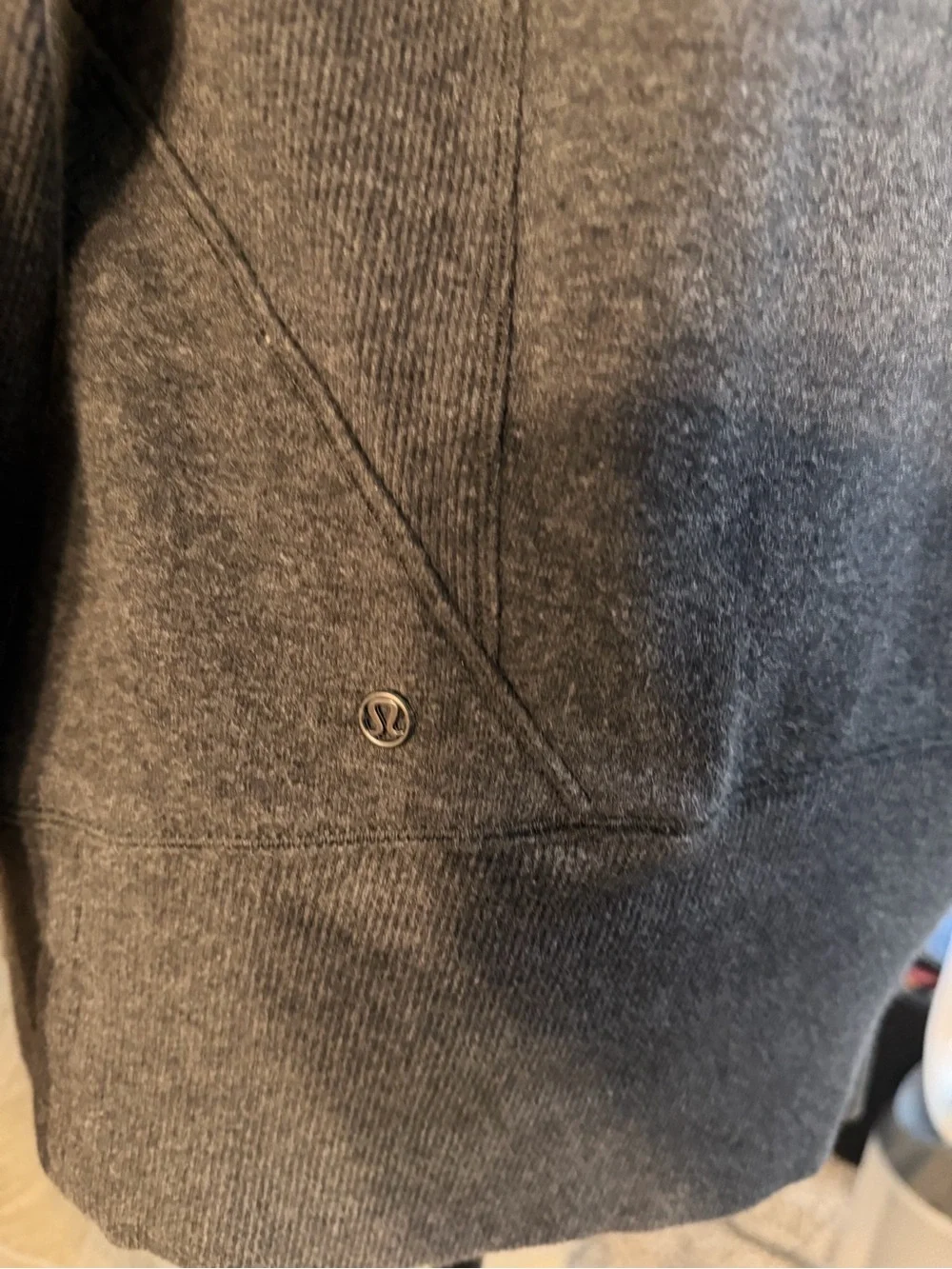 Lululemon Cozy Asymmetrical Cowl Neck Sweater - Charcoal Gray